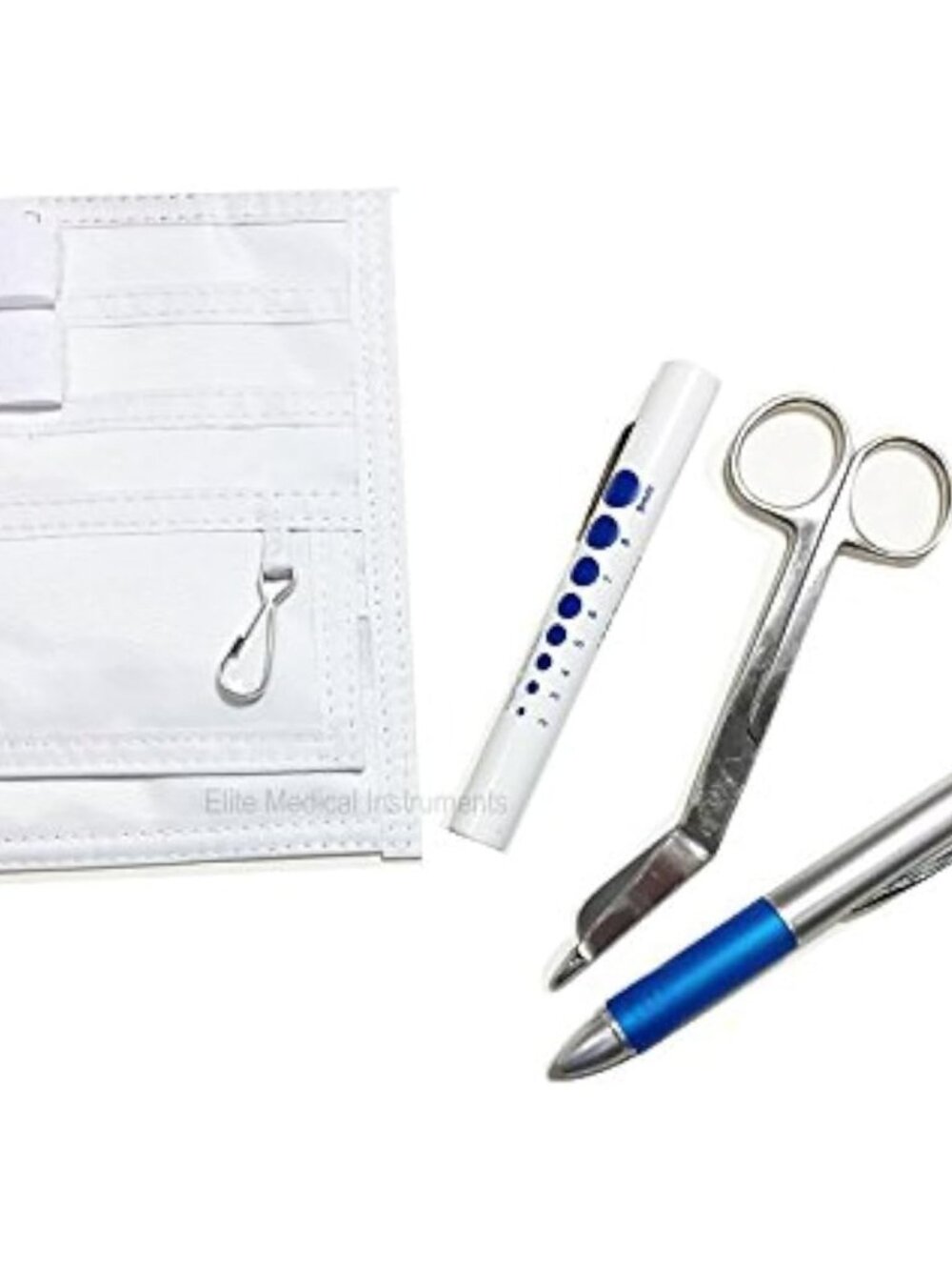 EMI Nurse WHITE Pocket Organizer 4 Piece Kit - Pocket Organizer, Lister Scissors